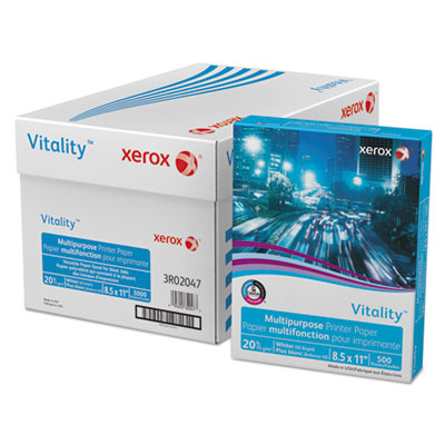 Xerox® Vitality White 20 lb. Multipurpose Printer Paper Copy Paper 8.5 x 11 - SKU: 3R02047 | 5000 SHEETS PER CASE
